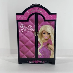 Barbie Closet Wardrobe Carry Case Pink & Black Storage Pre-Loved Doll Accessory - Picture 1 of 24