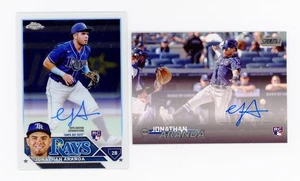2023 JONATHAN ARANDA Topps Chrome & Stadium ROOKIE CARD RC AUTO AUTOGRAPH LOT SP - Picture 1 of 2