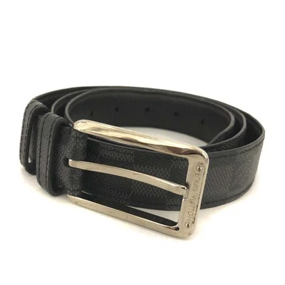 EGA Louis Vuitton Damier Graphite Ceinture Black Leather 95cm Mens Belt/2BG2666 - Image 1 of 4