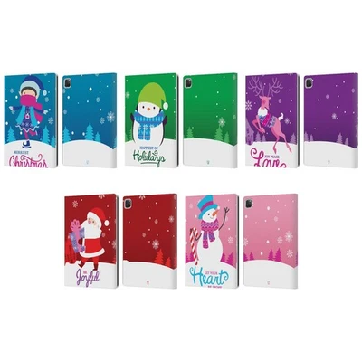 HEAD CASE DESIGNS NOTICIAS NAVIDAD CUERO LIBRO CARTERA ESTUCHE PARA APPLE iPAD Foto 1 de 4
