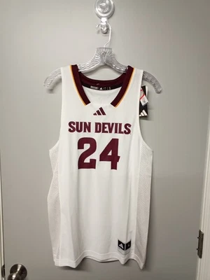 Camiseta deportiva de baloncesto Arizona State Sun Devils NCAA Adidas Swingman #24 para hombre S nueva con etiquetas Foto 1 de 3