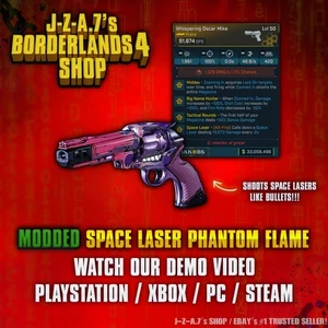 Borderlands 4✨ PISTOLA DE LLAMA FANTASMA LÁSER ESPACIAL MODIFICADA CRAZY BL4 ✅PC-PS-XBOX✨ - Imagen 1 de 2