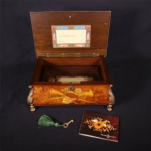 Antike Reuge Holz Spieluhr 72 Ventile 3 Teile - Bild 1 von 10