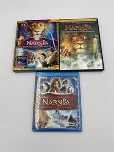 Chronicles of Narnia DVD Blu-ray Lot 3 Lion Witch Wardrobe Prince Caspian Dawn M - Imagen 1 de 4