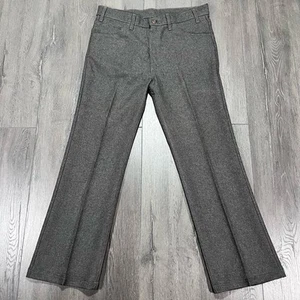 VTG Levi’s Pants 517 Men 36X30 Charcoal Gray Dacron Polyester Made USA 90s 1997 - Picture 1 of 11