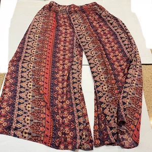 Anthropologie Aria plissierte Lounge-Damenhose seidig weites Bein Large gebraucht, in einwandfreiem Zustand - Bild 1 von 3