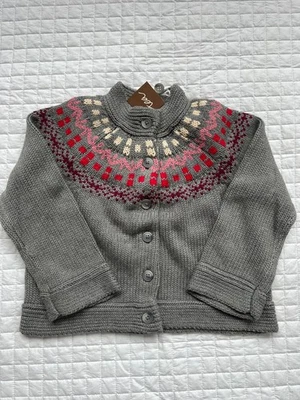 * Новый с Ярлыками * чай коллекции девочек хлопок кнопка свитер - размер 6-7 - Изображение 1 из 3