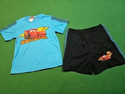 Disney Pixar Cars Lightning McQueen Boys Shirt & Shorts Set Size 6 L43cm A32cm — 第 1/2 张图片