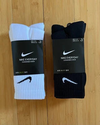 Paquete de 3 calcetines deportivos acolchados para todos los días Nike Dri-Fit para hombre. Foto 1 de 4