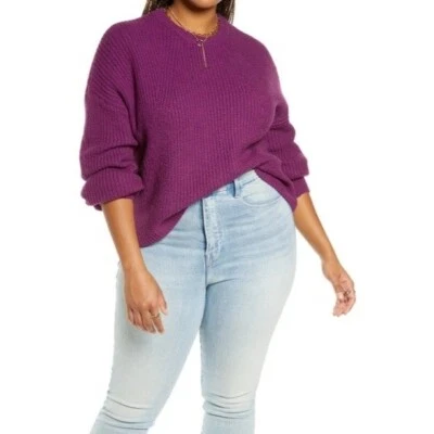 Suéter de algodón manga larga cuello redondo de gran tamaño BP Nordstrom para mujer talla 1X nuevo con etiquetas Foto 1 de 4