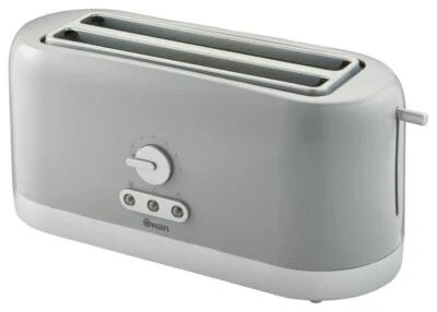 4 Slice Long Slot Toaster, Grey - ST10091GRYN - Image 1 of 3