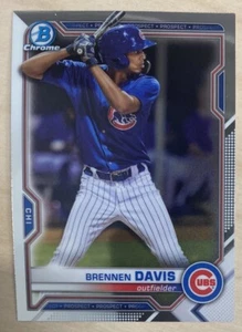 BRENNEN DAVIS - 2021 Bowman Chrome Prospects #BCP-65 - CHICAGO CUBS - Picture 1 of 2