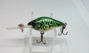 VINTAGE Natural IKE Green Perch 1 5//8" Deep Ultra Light Crankbait Fishing Lure - Picture 1 of 7