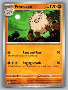 Primeape 57/165 Scarlett & Violet Uncommon Pokémon TCG 2023 - Picture 1 of 2