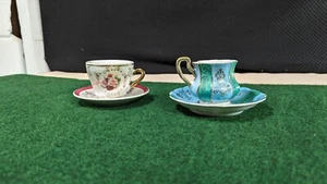 Tazas de té y platillos pequeños de colección decoración del hogar - Imagen 1 de 14