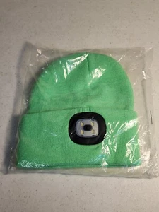 Florescent Green LED Safety Beanie - Picture 1 of 3