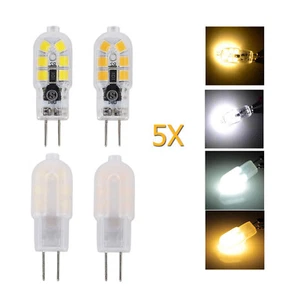 5X G4 Led Bulbs Clear/Milky White Shell Light Bulb Cool White 220v Silicone - Picture 1 of 16