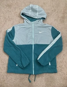 Nike Fleece Jacket Hooded Hoodie Full Zip Jacket Green Youth Kids XL Outdoor - Picture 1 of 6