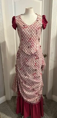 Victorian Dress Costume with Bustle Size 12 Great Condition Homemade - Image 1 of 4
