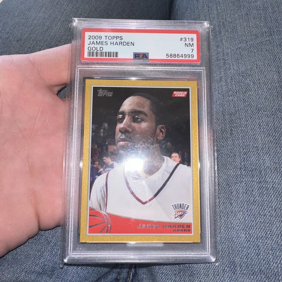 2009 Topps James Harden Gold Rookie 1904/2009 Psa 7 - Image 1 of 4