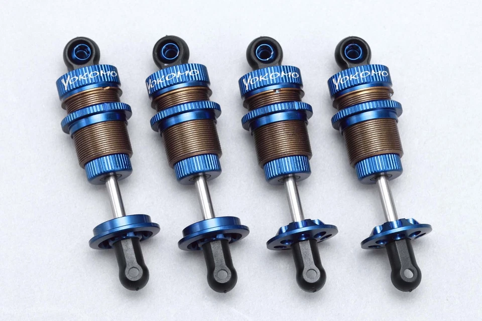 Yokomo SLF (Super Low Friction) Aluminum Big Bore Shock Set (Blue) [Y2-SBBSBL] - Image 1 of 1