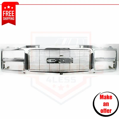 Grille 15615109-PFM Chrome Shell & Insert for 88-93 GMC C1500/C2500/C3500 Sierra Foto 1 de 4