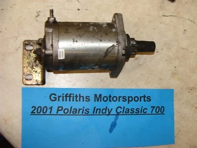 2001 POLARIS INDY CLASSIC 700 l/c electric start starter motor w/ mount bracket - Image 1 of 4