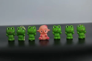 Set of 7 Kowa Kero-Chan Koro-Chan / SATOKO CHAN SOFT VINYL PUPPET FIGURE - Picture 1 of 8