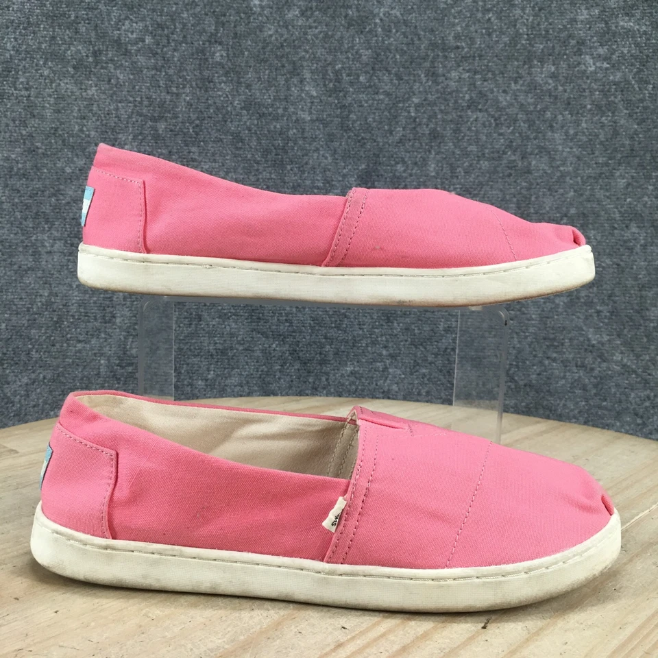 Zapatos Toms Youth 6 Mujer 7.5 Belmont Sin Cordones Planos Cómodos 10017386 Rosa Lona Foto 1 de 4