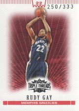 2007-08 Topps Triple Threads Basketball #74 Rudy Gay /333