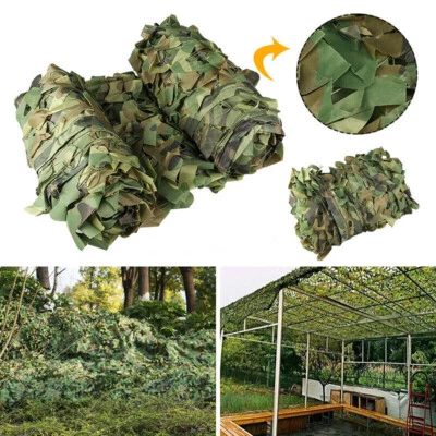 Shooting Camouflage Woodland Military Camo Netting Hunting Hide Army Camping Net - Image 1 of 4