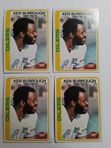 (4) 1978 Topps Ken Burrough #37 Vintage Football Card Lot Houston Oilers - Picture 1 of 2