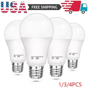 1-4 Pack Dusk to Dawn Light Bulbs A19 LED Sensor Bulbs Automatic On/Off Daylight - Picture 1 of 12