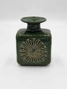 Thun Blumenvase Vase Keramik Thun Bozen Südtirol Vintage in grün - Bild 1 von 7