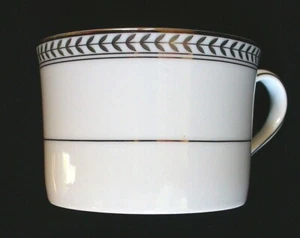 Lauren~RALPH LAUREN~Porcelain~CLAREMONT~Platinum~COFFEE CUP~Excellent~WHITE~EC - Picture 1 of 12