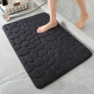 Memory Foam Bath Mat Cobblestone Bathroom Rugs Super Water Absorbent Bath Mats f - Picture 1 of 6