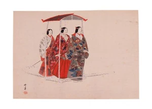 Tsukioka Kogyo (Japanese, 1869 - 1927) Woodblock Print Nohga Taikan Signed - Picture 1 of 8