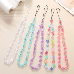 Cute Star Bead Phone Chain Anti-lost Charm Strap Keychain Lanyard Pendant - Zdjęcie 1 z 10