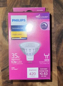 Philips 423780 10-Watt (35-Watt) MR16 LED Dimmable Indoor 12-Volt Light Bulb - Picture 1 of 4
