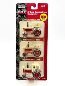 1/64 Case Ih International 826 1026 1456 Tractor Gold Demonstrator Set - Picture 1 of 1