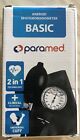 Paramed Basic Aneroid Sphygmomanometer Blood Pressure Kit, Black, 2-in-1 Tech