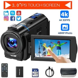 Digital Video Camera 4K Camcorder 30fps 48MP IR Night Vision 16XZoom Cam Corder~ - Picture 1 of 8