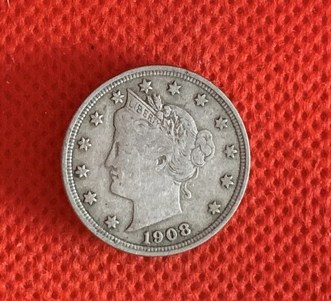 Liberty Head V Nickel 1908-P (Lot #GLN-75a) Cover