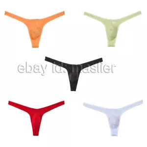 Herren Beutel Bikini Elastisch Stretch T-Back Tangas Mode G-Strings Unterwäsche - Bild 1 von 16