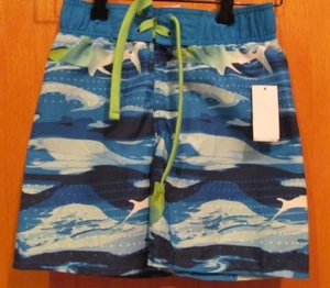 Blue Sharks~Swim SHORTS~Boys Size XS (4-5)~NEW w/tags~Joe Boxer - Picture 1 of 1