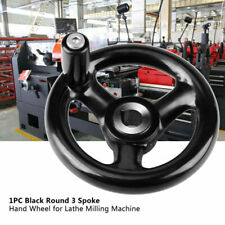 VIFER 12100MM Round 3 Spoke Hand Wheel with Revolving Handle for Lathe Milling Machine Black Hand Wheel 