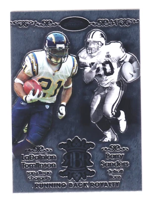 2007 Topps Chrome RUNNING BACK ROYALTY RBRD-TS BARRY SANDERS LaDAINIAN tOMLINSON - Image 1 of 2