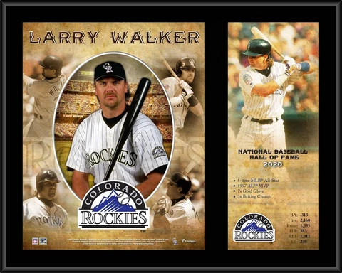 Larry Walker Colorado Rockies 12" x 15" Hall of Fame Career Profile Cover