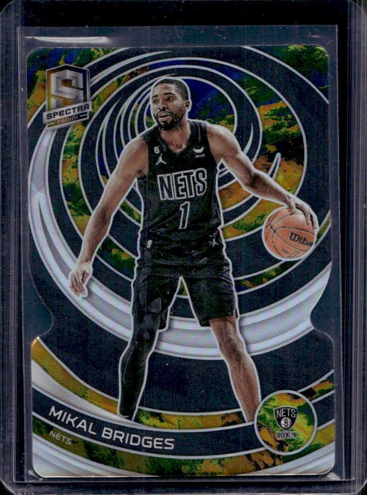 2022-23 Spectra Mikal Bridges Universal Prizm Die-Cut #6/8 Nets