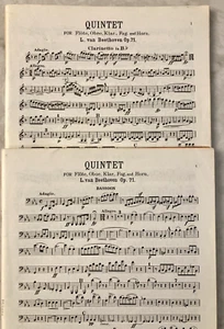 3 WOODWIND QUINTET BOOKS for CLARINET & BASSOON - Picture 1 of 6